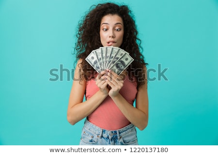 Zdjęcia stock: Image Of Delighted Woman 20s Wearing Casual Clothing Laughing S