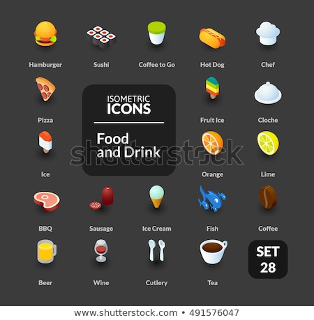 Stockfoto: Wine Color Isometric Icons