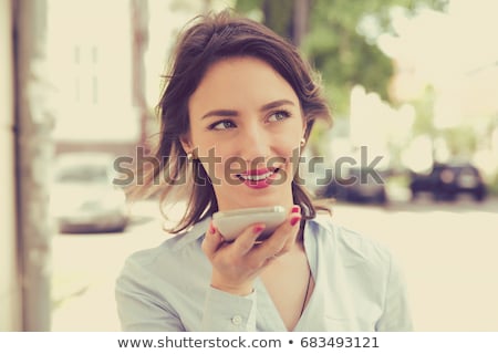 Stockfoto: Voice Recognition Function On Mobile Phone