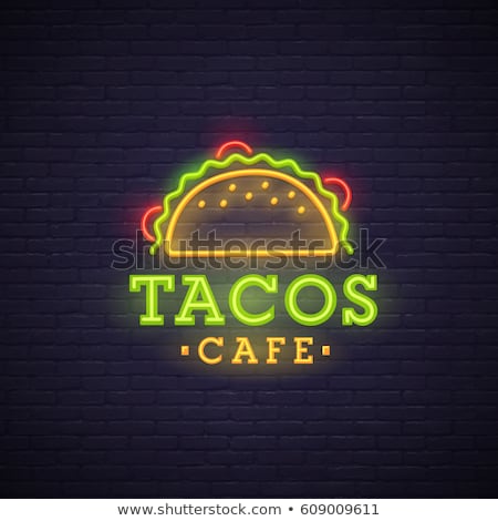 ストックフォト: Tacos Neon Advertising Sign