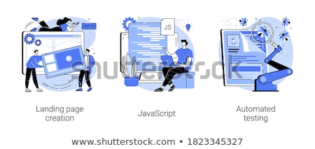 Stockfoto: Website Analysis Vector Concept Metaphor