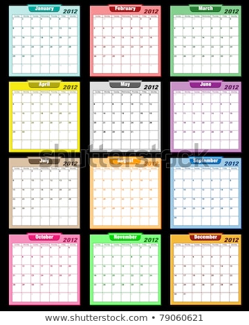 Calendar 2012 Assorted Colors [[stock_photo]] © toots