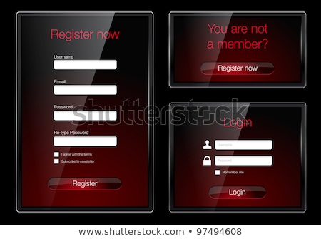 Stockfoto: Login Window Design With Alert