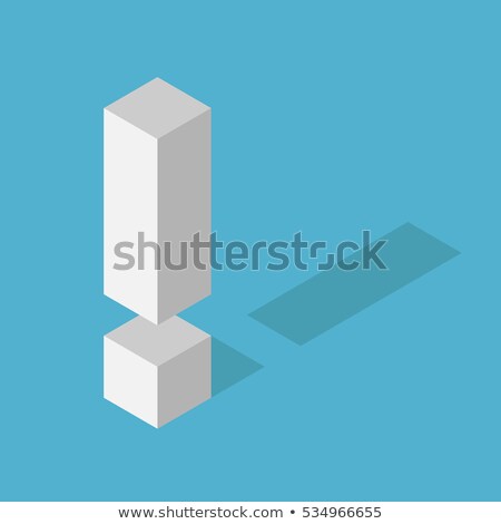 Stockfoto: Cubes Exclamation Mark