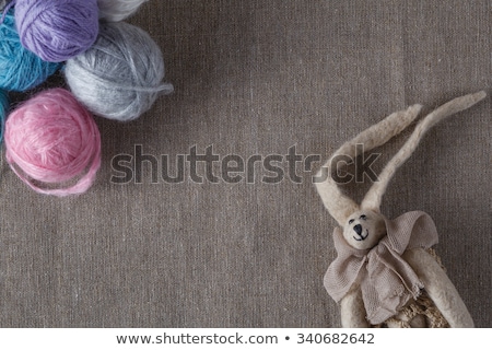 Сток-фото: Felt Doll On Background With Space For You Message