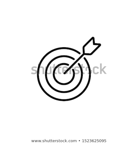 Stock fotó: Target Board Line Icon