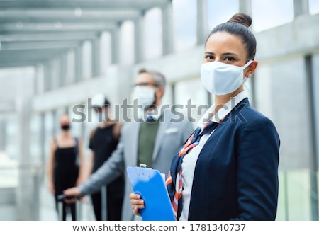 Foto stock: Air Hostess At Airport