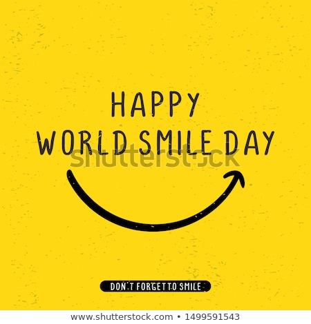 Foto stock: Line Greeting Card World Smile Day
