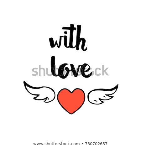 [[stock_photo]]: Black And Red Hearts With Wings