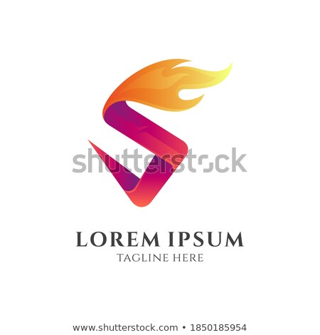 [[stock_photo]]: S Shaped Red Fire And Torch Vector Illustration