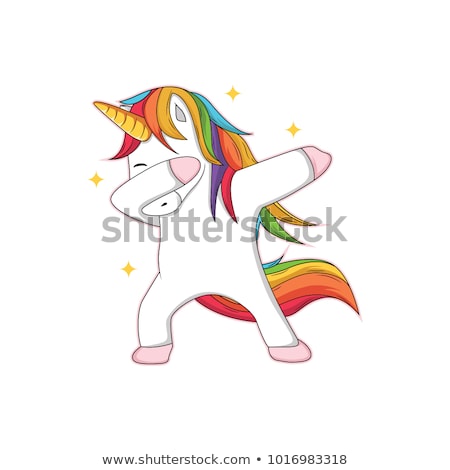 Foto d'archivio: A Unicorn Character On White Background
