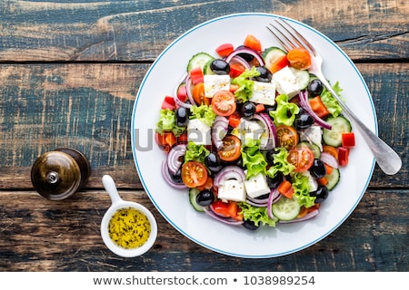 Foto stock: Greek Salad Plate