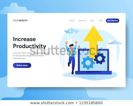ストックフォト: Productivity Landing Page Template