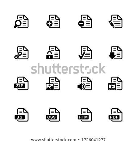 Documents Icons - 1 Black Series Zdjęcia stock © Palsur