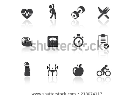 Zdjęcia stock: Body Weight Tape Vector Icon