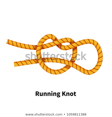 Stok fotoğraf: Running Sea Knot Bright Colorful How To Guide On White