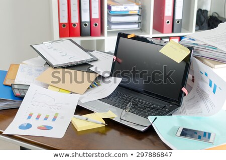 ストックフォト: Cluttered Desk