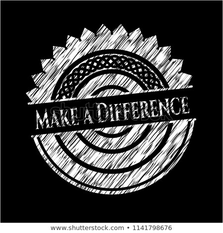 Stok fotoğraf: Make A Difference - Chalkboard With Hand Drawn Text