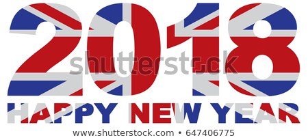 ストックフォト: 2018 Numerals With Union Jack Flag Illustration