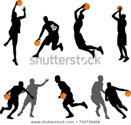 Basketball Player Silhouette Sports Concept Foto stock © Bokica