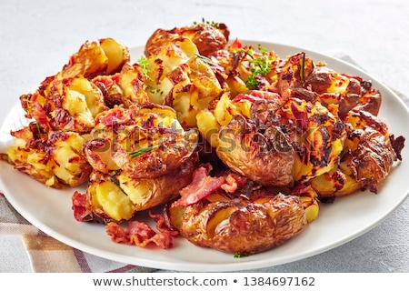 Сток-фото: Crushed Potatoes With Bacon