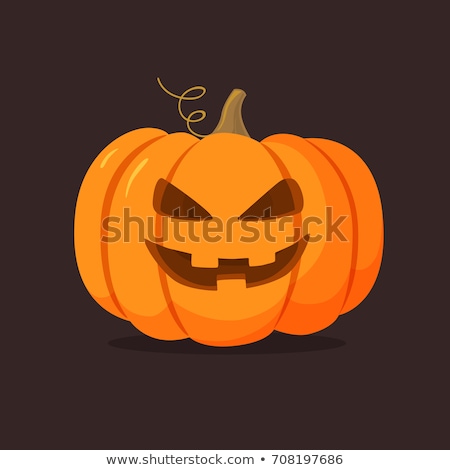 Сток-фото: Happy Halloween Pumpkin With Light Lantern Vector