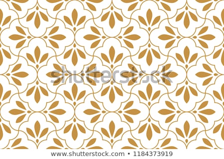 Stok fotoğraf: Vector Illustration Geometrical Mosaic Pattern With Flower Image