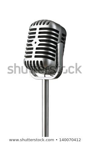 Stock fotó: Vintage Microphone Isolated