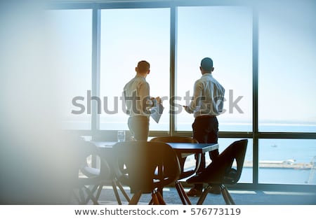 Сток-фото: Two Businessman In Boardroom