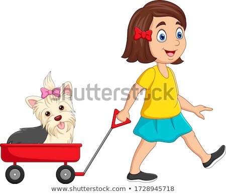 Stock photo: Little Girl Plays Shop