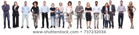 Stok fotoğraf: Happy Businesswoman Standing With Arms Folded