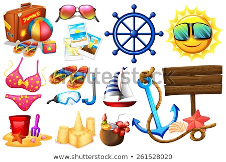 Stock photo: Things Ideal For A Beach Outing