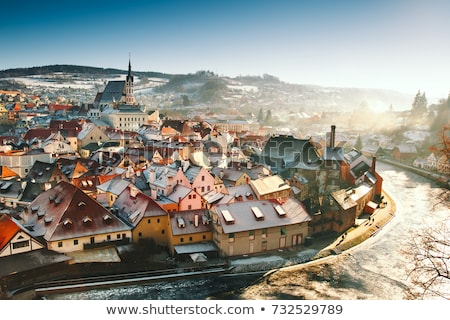 Foto stock: Esky · Krumlov · no · inverno · na · República · Tcheca