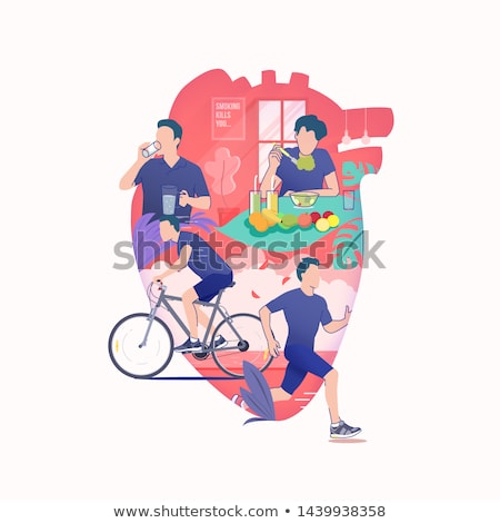 Foto stock: Heart Human Sign Organ Of Man Vector Illustration