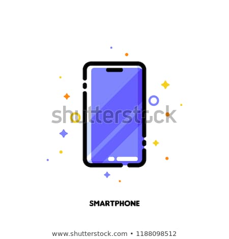 Icon Of Smartphone With Huge Display With Purple Screen Сток-фото © ussr