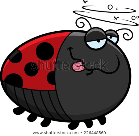 [[stock_photo]]: Cartoon Drunk Ladybug