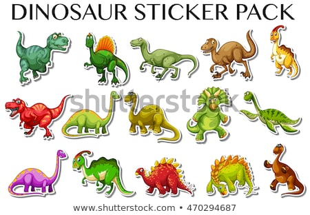 Сток-фото: Different Design Of Dinosaur Set