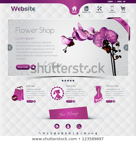 Stockfoto: Flower Graphic Design Template Vector Isolated