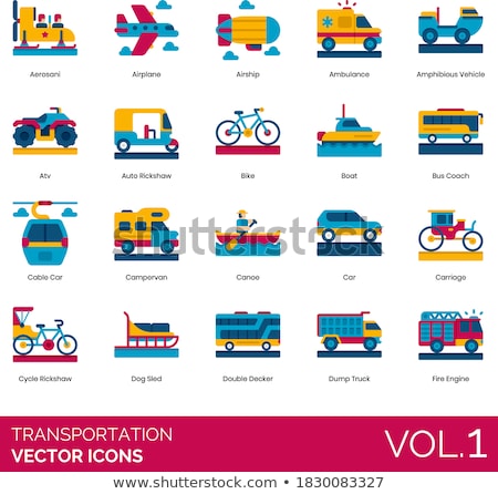 Сток-фото: Canoe Vector Flat Icon