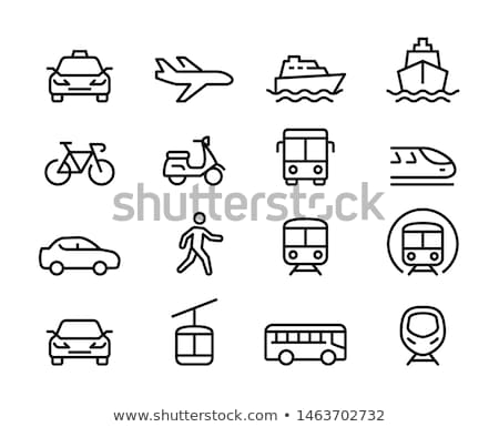 [[stock_photo]]: Public Transport Metro Vector Thin Line Sign Icon