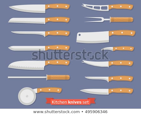 Stock fotó: Carving Knife And Sharpening Steel