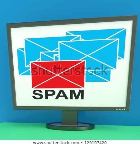 ストックフォト: Spam Envelope Shows Malicious Electronic Junk Mail