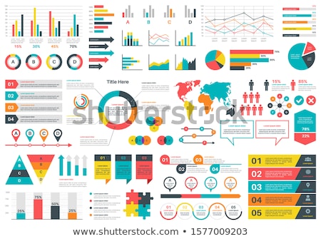 Stock fotó: Infographics And Statistic Elements And Icons