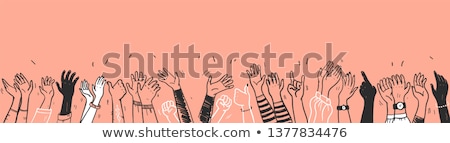 Foto stock: Human Hands Waving Hands