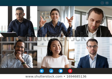 Stockfoto: Monitor And Webcam