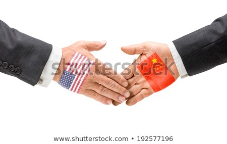 Stockfoto: Usa And China Reach Out Their Hands