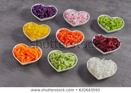 Stock photo: Fresh Finely Diced Red Onion