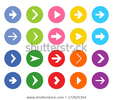 Foto stock: Simple Circle Shape Internet Button With Next Sign