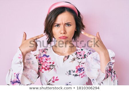 Stock photo: Crying Woman Points To Herself