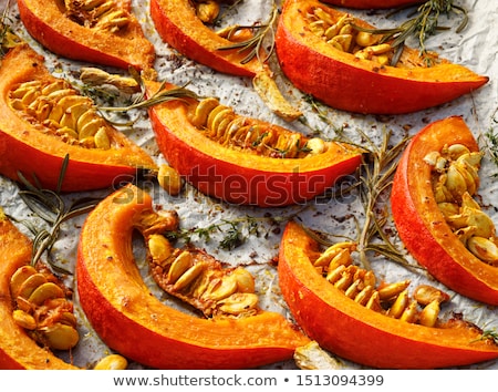 Stock photo: Roasted Pumpkin With Addition Aromatic Herbs